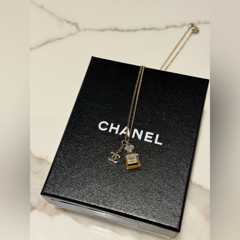 Chanel Perfume Bottle Necklace
